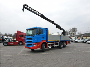 Грузовик бортовой/ Платформа, Автоманипулятор Scania R 400 LB 6x2 HDS Budowlanka Widły Oś Skrętna Super Stan: фото 3