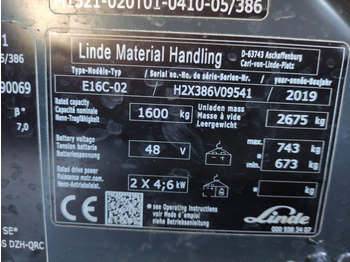 Электропогрузчик LINDE E16