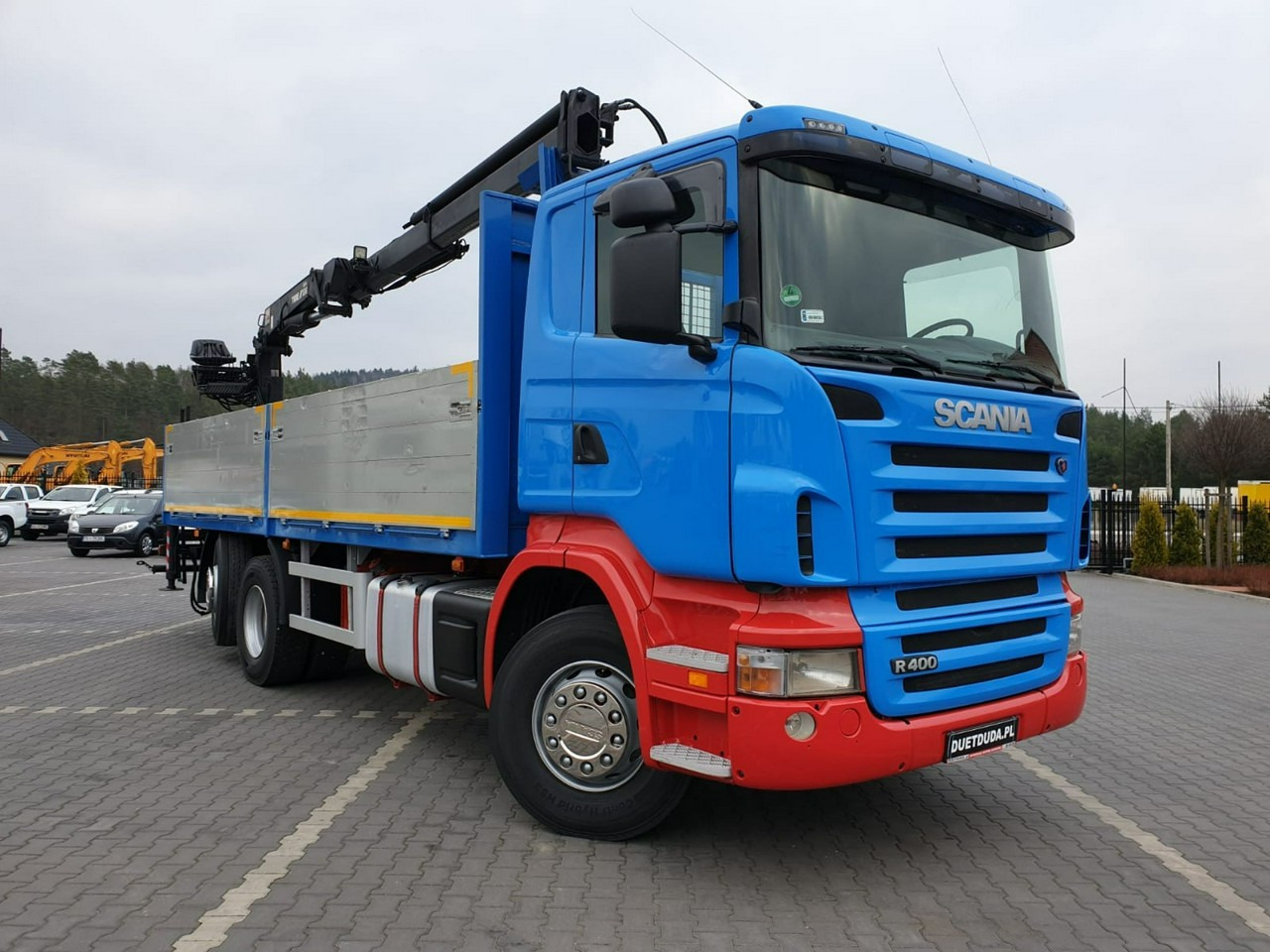 Грузовик бортовой/ Платформа, Автоманипулятор Scania R 400 LB 6x2 HDS Budowlanka Widły Oś Skrętna Super Stan: фото 16