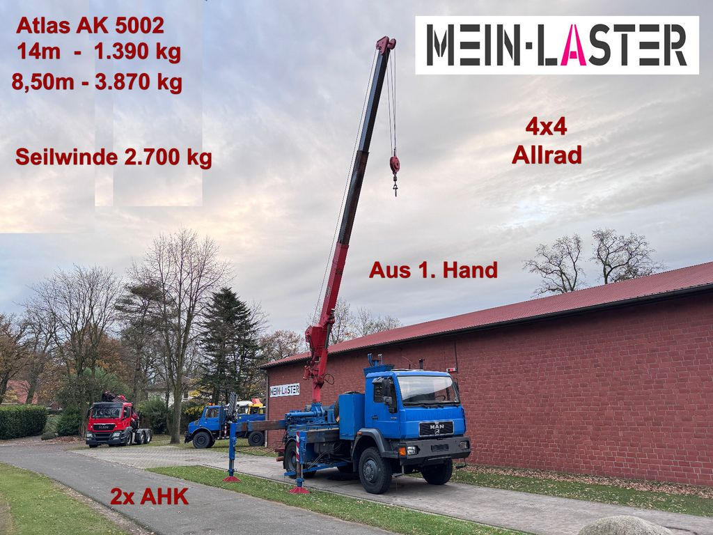 MAN 18.232 4x4 Atlas AK 5002 14m 1.390 kg Seilwinde - Автоманипулятор: фото 1 MAN 18.232 4x4 Atlas AK 5002 14m 1.390 kg Seilwinde - Автоманипулятор: фото 1