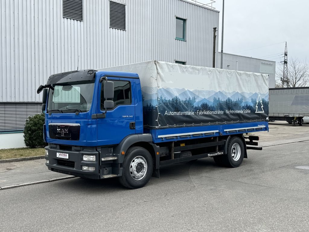 MAN TGM 18.340 Pritsche 6m Klima Edscha AHK Autom. - Тентованный грузовик: фото 1 MAN TGM 18.340 Pritsche 6m Klima Edscha AHK Autom. - Тентованный грузовик: фото 1