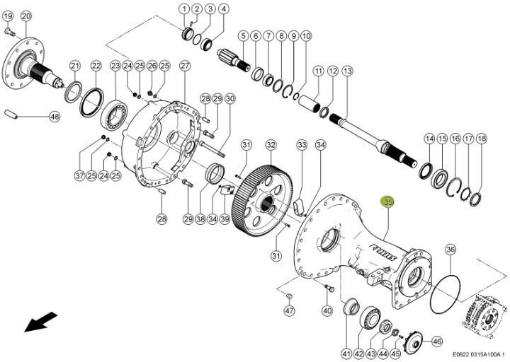 Claas Jaguar 970 - przednia oś napędowa - wał koła 0007742310 - Передняя ось для Сельскохозяйственной техники: фото 1 Claas Jaguar 970 - przednia oś napędowa - wał koła 0007742310 - Передняя ось для Сельскохозяйственной техники: фото 1