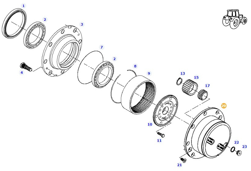 Fendt 414 Vario - oś przednia most - obudowa przekładni planetarnej F712301020250 - Передняя ось для Сельскохозяйственной техники: фото 1 Fendt 414 Vario - oś przednia most - obudowa przekładni planetarnej F712301020250 - Передняя ось для Сельскохозяйственной техники: фото 1