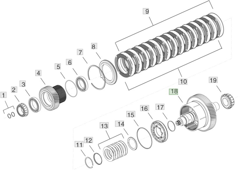 John Deere 9620 DF500 - skrzynia biegów - wał wałek zębaty YZ502183 YZ501725 - Коробка передач для Сельскохозяйственной техники: фото 1 John Deere 9620 DF500 - skrzynia biegów - wał wałek zębaty YZ502183 YZ501725 - Коробка передач для Сельскохозяйственной техники: фото 1