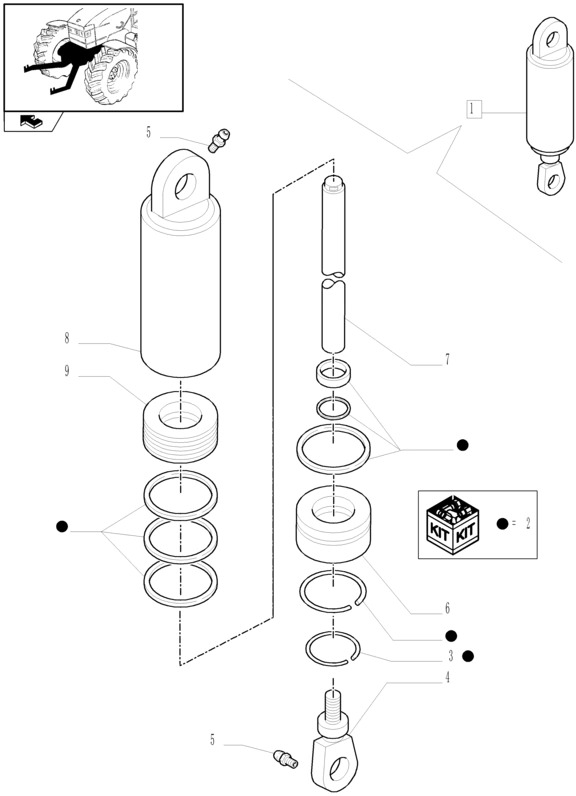New Holland T6010 Pręt 47126879 - Рама/ Шасси для Тракторов: фото 1 New Holland T6010 Pręt 47126879 - Рама/ Шасси для Тракторов: фото 1