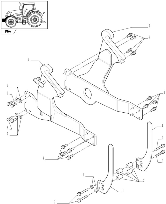 New Holland T6010 Rama 87493266 - Рама/ Шасси для Тракторов: фото 1 New Holland T6010 Rama 87493266 - Рама/ Шасси для Тракторов: фото 1