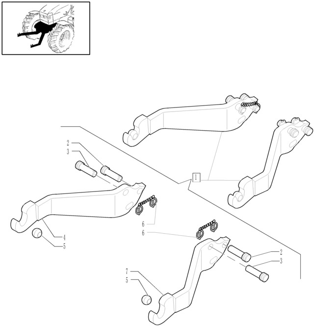 New Holland T6010 T6070 Cięgło dolne 87302186 - Рама/ Шасси для Тракторов: фото 1 New Holland T6010 T6070 Cięgło dolne 87302186 - Рама/ Шасси для Тракторов: фото 1
