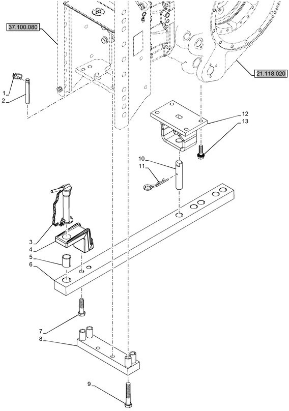 New Holland T6090 T6070 Belka zaczepowa 47691081 - Рама/ Шасси для Тракторов: фото 1 New Holland T6090 T6070 Belka zaczepowa 47691081 - Рама/ Шасси для Тракторов: фото 1