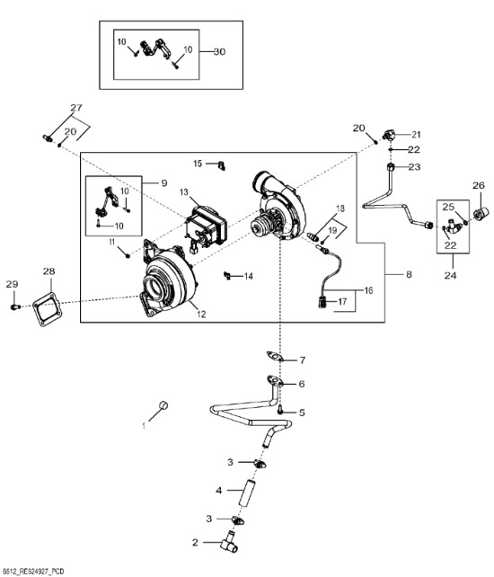 RE535991 John Deere 8345R - Łącznik - Турбина для Сельскохозяйственной техники: фото 1 RE535991 John Deere 8345R - Łącznik - Турбина для Сельскохозяйственной техники: фото 1