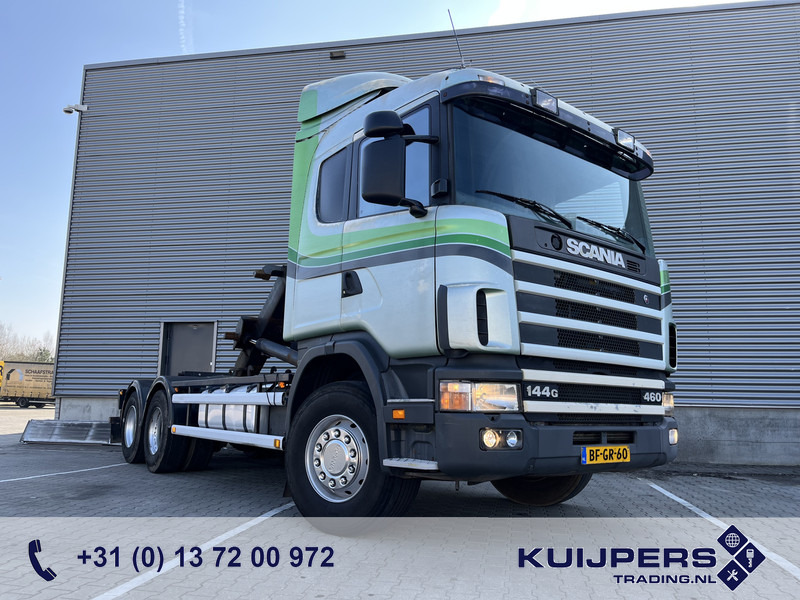 Scania R 144G V8 460 6x2 Boogie / 874 dkm / Blad - Blad / Hook Lift / NL Truck - Крюковой мультилифт: фото 1 Scania R 144G V8 460 6x2 Boogie / 874 dkm / Blad - Blad / Hook Lift / NL Truck - Крюковой мультилифт: фото 1