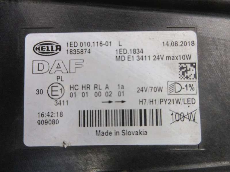 Передняя фара для Грузовиков DAF 1835874 KOPLAMP LINKS CF XF EURO 6: фото 14