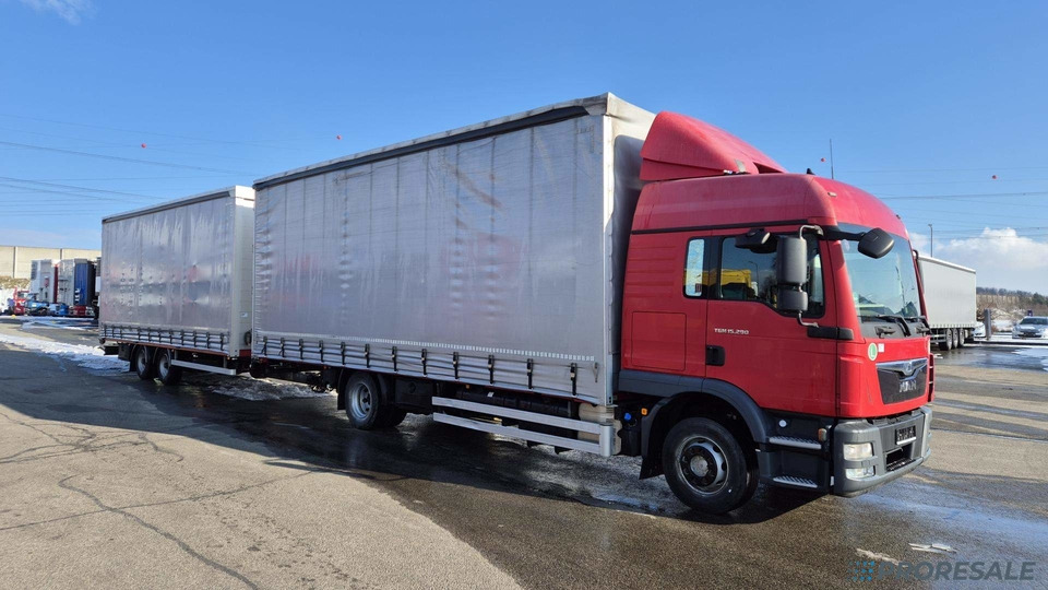 MAN TGM 15.290 4x2 BL EURO 6 - velkoobjemová souprava - prodejné jen s přívěsem BG P0455 - cena je za celou soupravu - Тентованный грузовик: фото 1 MAN TGM 15.290 4x2 BL EURO 6 - velkoobjemová souprava - prodejné jen s přívěsem BG P0455 - cena je za celou soupravu - Тентованный грузовик: фото 1
