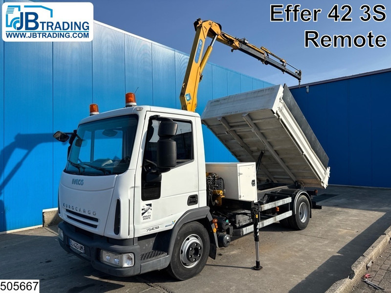 Iveco Euro cargo 75E18 Effer, Manual, Steel, Remote - Самосвал, Автоманипулятор: фото 1 Iveco Euro cargo 75E18 Effer, Manual, Steel, Remote - Самосвал, Автоманипулятор: фото 1