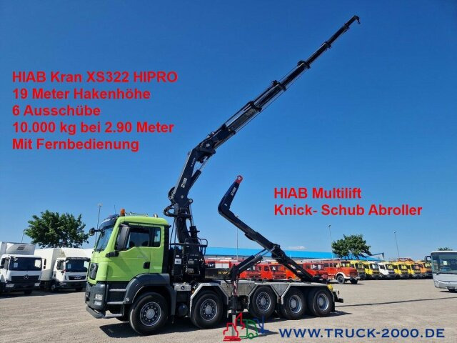 MAN 41.480 10x4 Kran Hiab XS322-19m Höhe-10T/2.9m - Крюковой мультилифт, Автоманипулятор: фото 1 MAN 41.480 10x4 Kran Hiab XS322-19m Höhe-10T/2.9m - Крюковой мультилифт, Автоманипулятор: фото 1