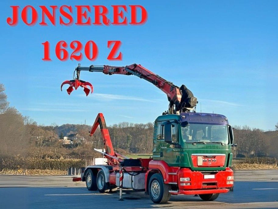 MAN TGS 26.480 * Abrollkipper * JONSERED 1620 Z! - Крюковой мультилифт, Автоманипулятор: фото 1 MAN TGS 26.480 * Abrollkipper * JONSERED 1620 Z! - Крюковой мультилифт, Автоманипулятор: фото 1