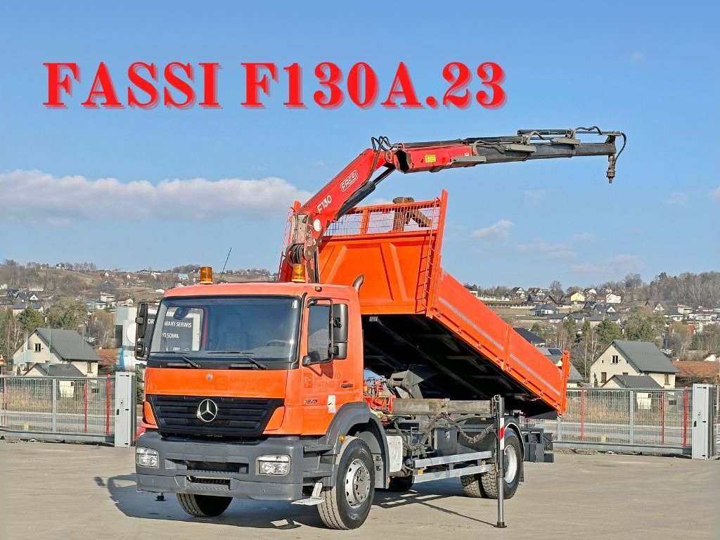 Mercedes-Benz AXOR 1828 * FASSI F130.A.23 + FUNK * TOPZUSTAND - Автоманипулятор, Самосвал: фото 1 Mercedes-Benz AXOR 1828 * FASSI F130.A.23 + FUNK * TOPZUSTAND - Автоманипулятор, Самосвал: фото 1