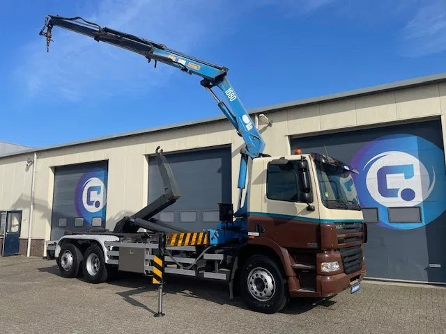 DAF CF 85.340 6X2 Euro 3 - Haakarm containersystem - Hooklift - Abrollkipper - Year 2004 - HMF 1680-K2 Crane - Grua - Ladekran - Aut - Тросовый мультилифт, Автоманипулятор: фото 1 DAF CF 85.340 6X2 Euro 3 - Haakarm containersystem - Hooklift - Abrollkipper - Year 2004 - HMF 1680-K2 Crane - Grua - Ladekran - Aut - Тросовый мультилифт, Автоманипулятор: фото 1